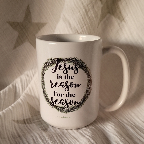 Hand Crafted Other - Holiday Coffee Tea Mug Jesus Is The Reason for the Season Christmas